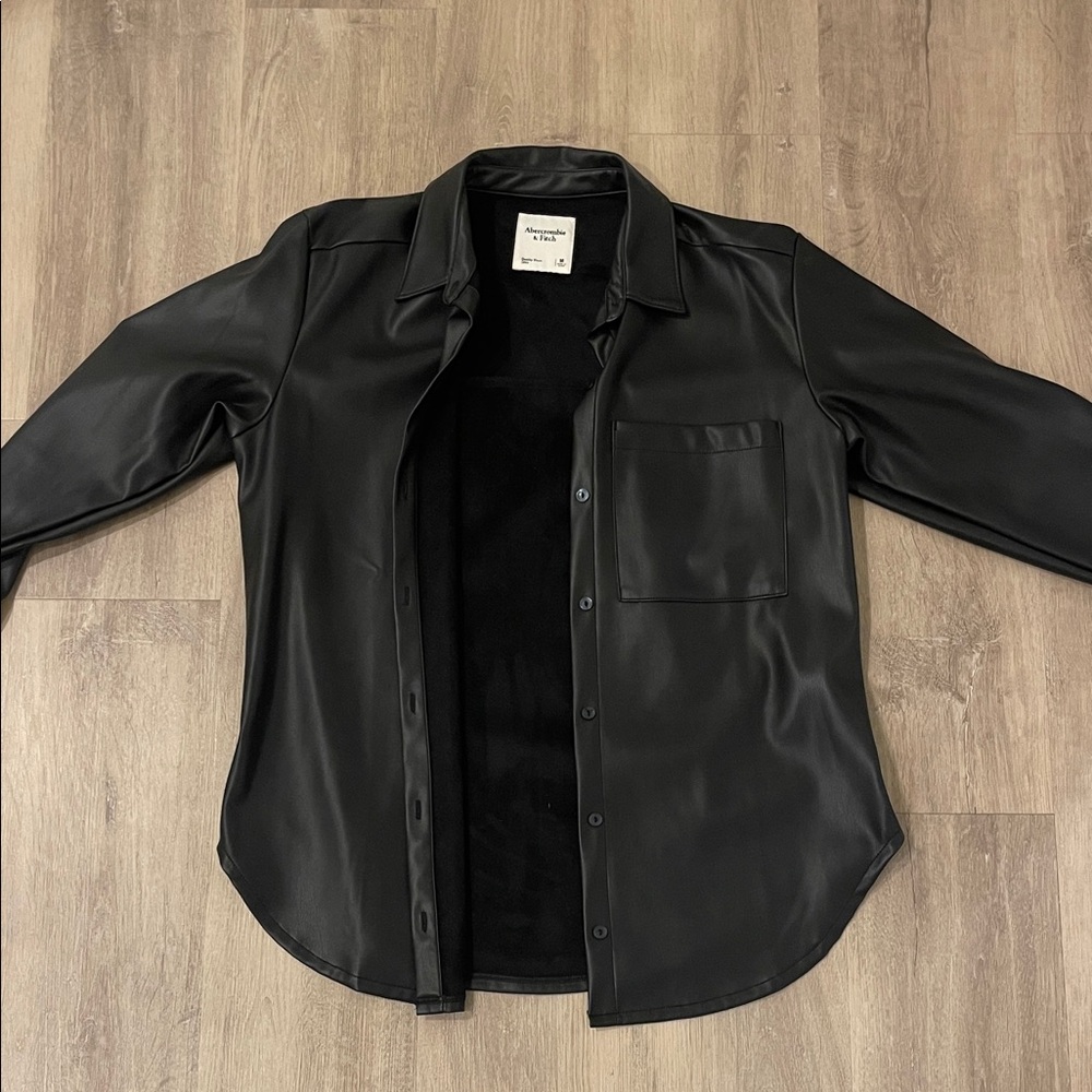 Abercrombie & Fitch Black Leather Shirt